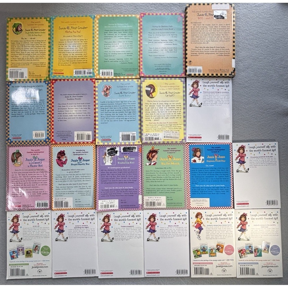 Junie B Jones Book Lot of 22 Barbara Park Childrens Chapter Books Scholastic - Picture 2 of 16